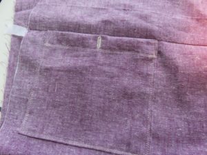 紫綿麻パンツ